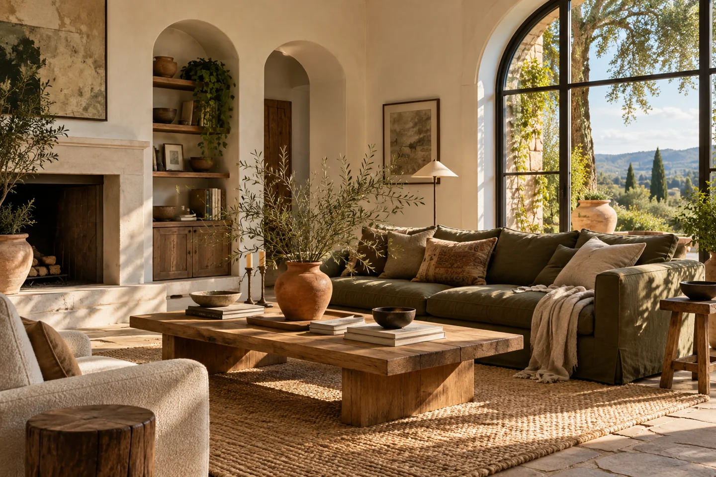 Warm modern home decor